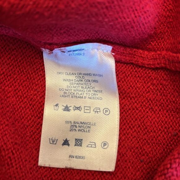 Lands End gray red striped turtleneck sweater Size S EUC - Picture 5 of 5